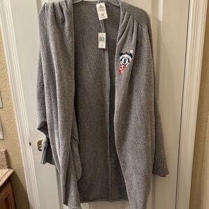 Disney Gray Cardigan with Embroidered Detail